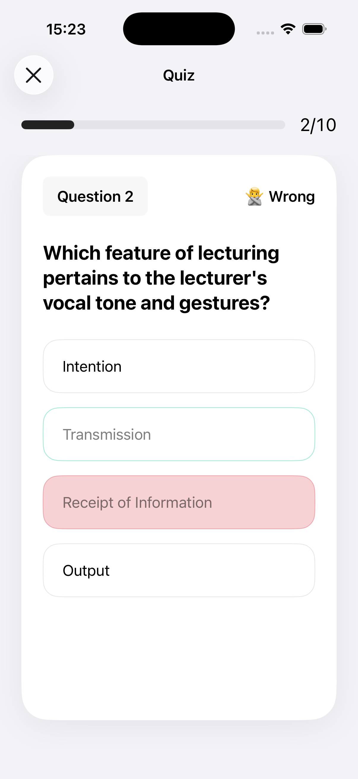 Practice with quiz mode